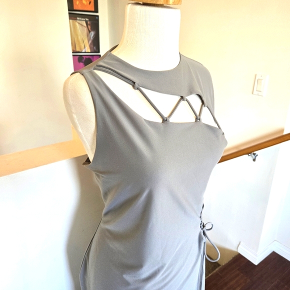 🏷️SKIMS One Shoulder Tie BodyCon Dress Chrome 3X - Picture 6 of 14
